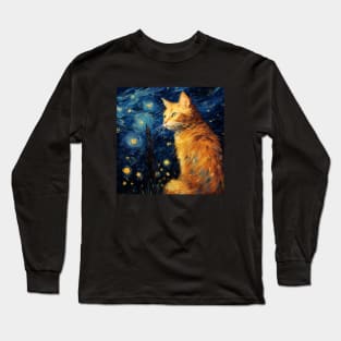 Van Gogh's cat Long Sleeve T-Shirt